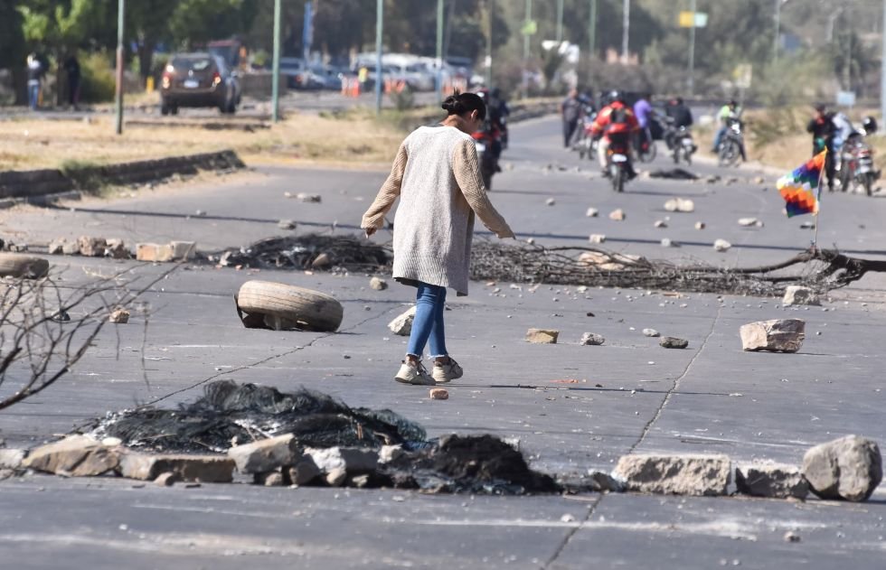 Protestas violentas de grupos afines al evismo