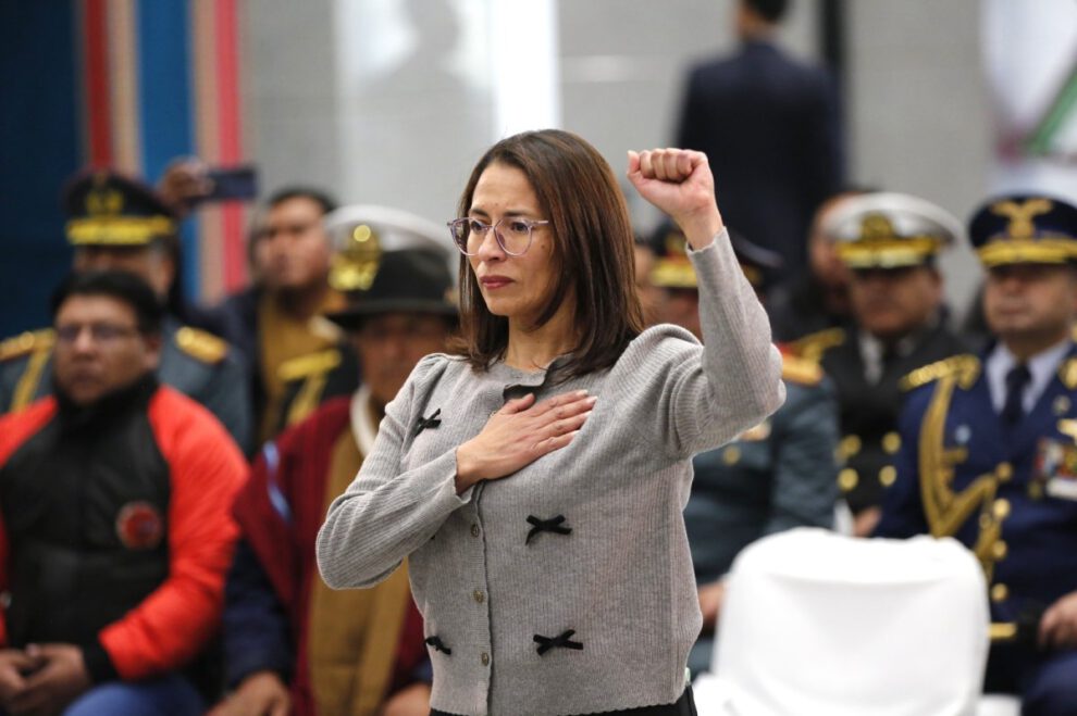 Jessica Saravia ministra de Justicia y Transparencia Institucional