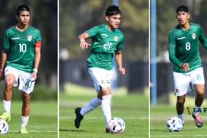 Selección boliviana Sub-17 en su primer partido amistoso contra Uruguay