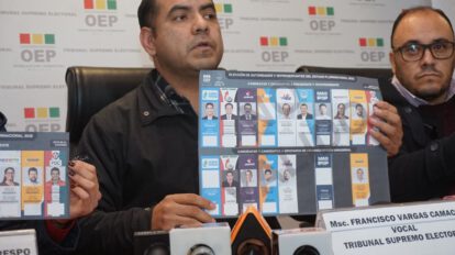 Diseño final de la papeleta para las elecciones