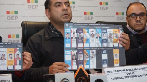 Diseño final de la papeleta para las elecciones