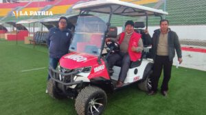 El carrito camillero en el estadio Jesús Bermúdez