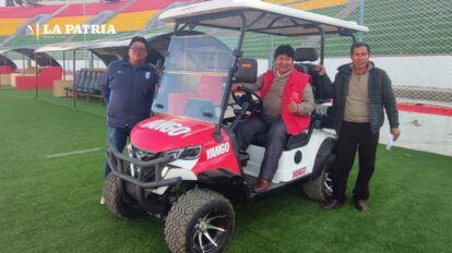 El carrito camillero en el estadio Jesús Bermúdez