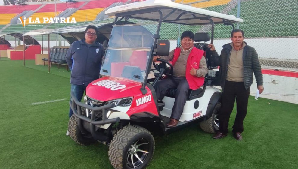 El carrito camillero en el estadio Jesús Bermúdez