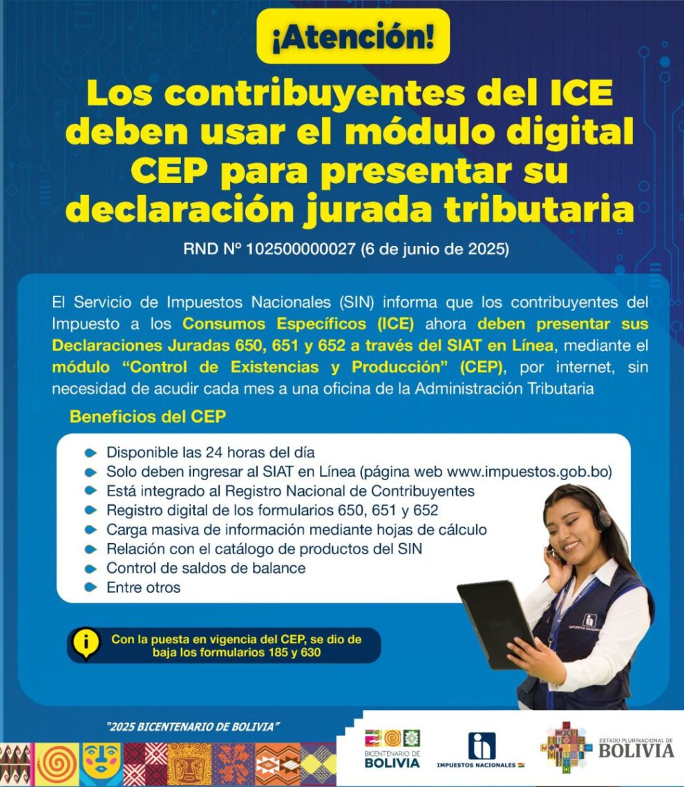 Infografía sobre el módulo digital CEP para Declaraciones Juradas ICE