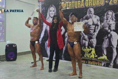 Luis Jallaza campeón fisicoculturismo a nivel Novatos