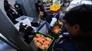 Decomiso de pollo en San Pedro de Tiquina