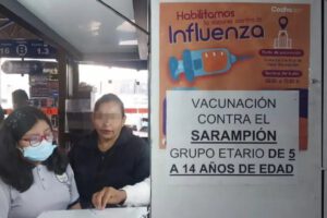 Vacunación contra el sarampión en Cochabamba