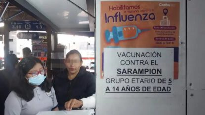 Vacunación contra el sarampión en Cochabamba