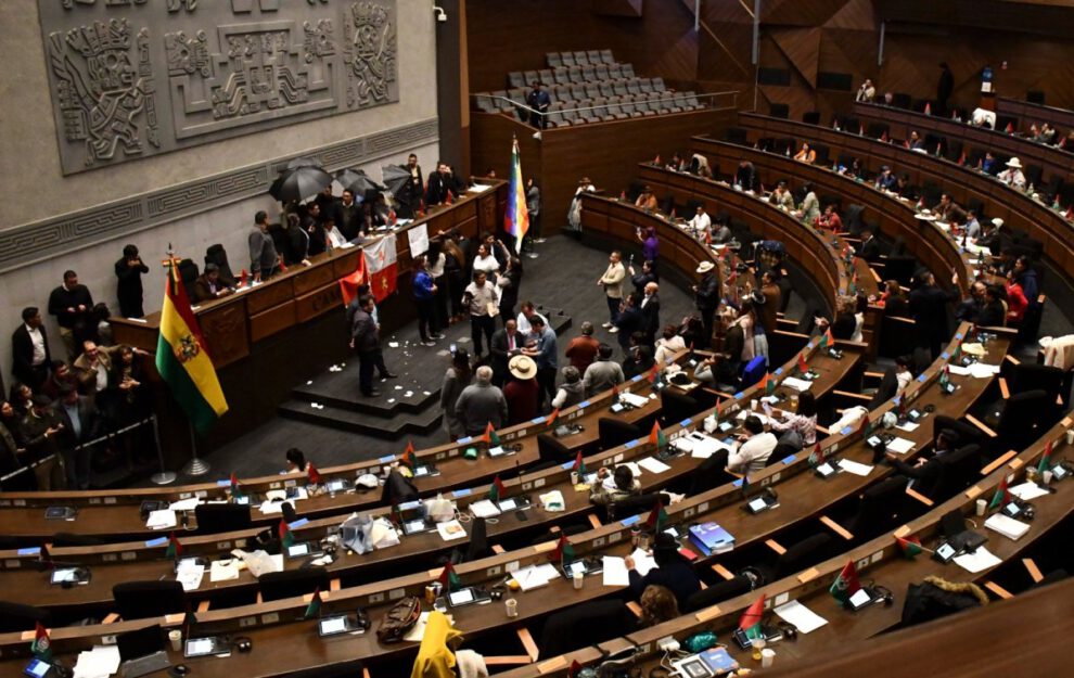 Agresiones en la Cámara de Diputados durante votación del contrato de litio