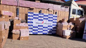 Cigarrillos de contrabando incautados por la Aduana Nacional en Tigüipa