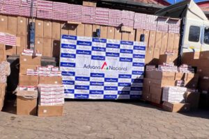 Cigarrillos de contrabando incautados por la Aduana Nacional en Tigüipa