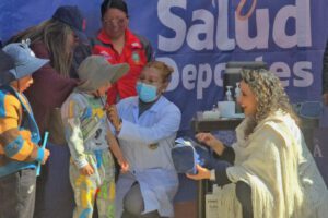 Campañas de prevención del sarampión en Bolivia