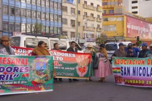 Protesta de panificadores en El Alto por falta de harina