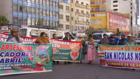 Protesta de panificadores en El Alto por falta de harina