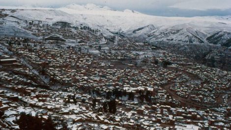 Nevada en La Paz pronosticada por Senamhi