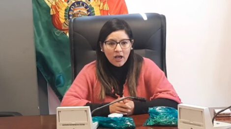 Diputada Lisa Claros en vigilia defendiendo los recursos del litio en Potosí