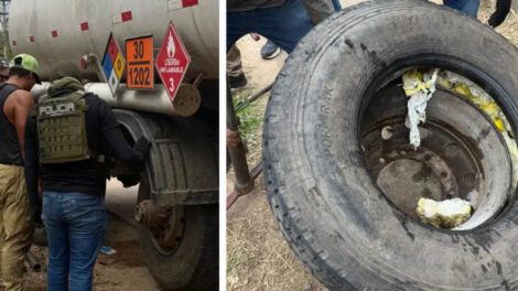 Cocaína en camión cisterna interceptado en la ruta a Paraguay