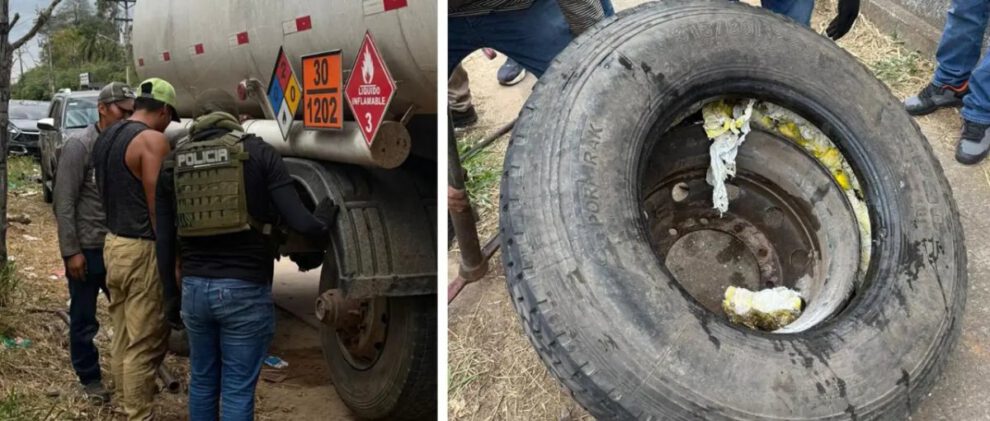 Cocaína en camión cisterna interceptado en la ruta a Paraguay