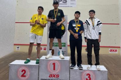 Talento orureño en el Nacional de Squash