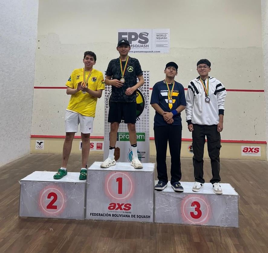 Talento orureño en el Nacional de Squash