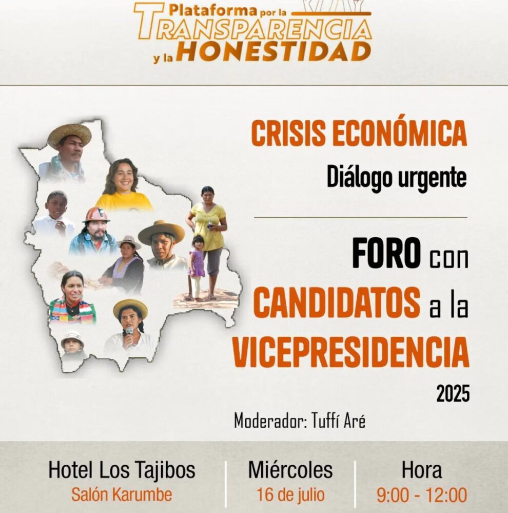 Foro vicepresidencial sobre crisis económica en Santa Cruz