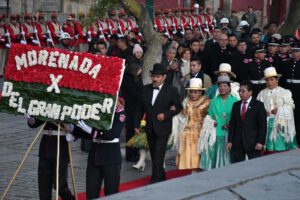 Ofrenda floral por la Gesta Libertaria de La Paz