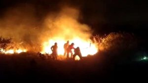Incendio forestal en Urubó