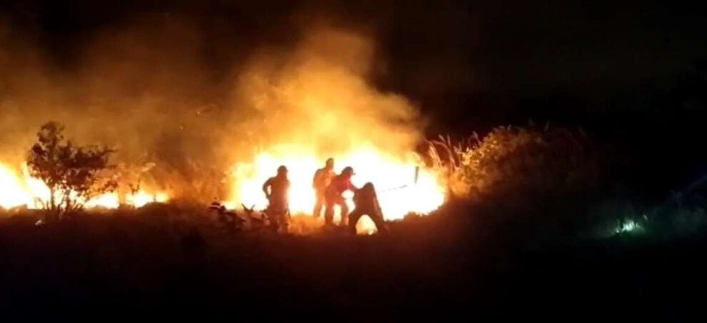 Incendio forestal en Urubó