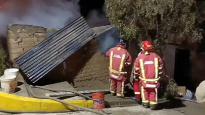 Incendio en vivienda deshabitada en Oruro