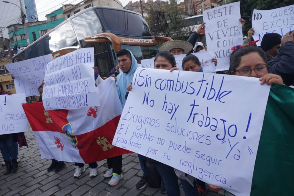 Falta de diésel en La Paz