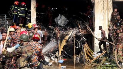Tragedia en Bangladesh: avión militar se estrella contra escuela