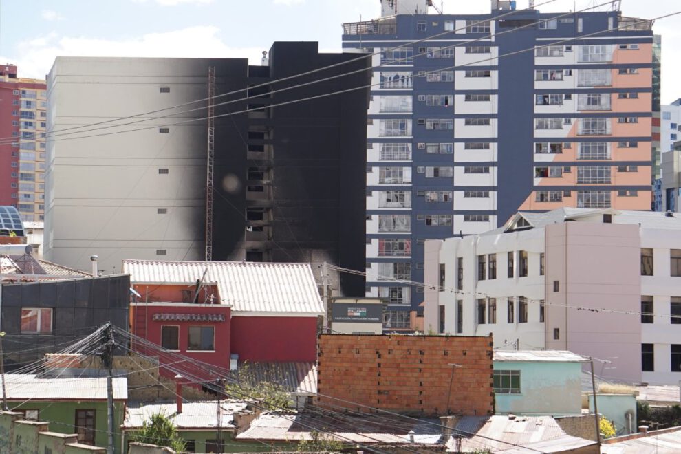 Cortocircuito incendio La Paz