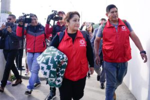 Ruth Nina se presenta a declarar en Fiscalía de Cochabamba