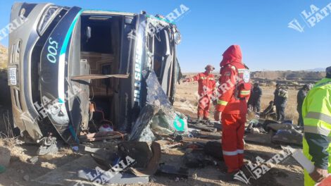 Accidente de bus en Bolivia