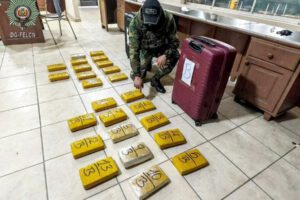 Incautación de marihuana oculta en maletas en un bus interdepartamental