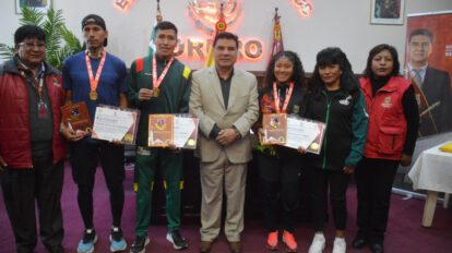 Atletas destacados del Grand Prix Sudamericano reconocidos por la Gobernación