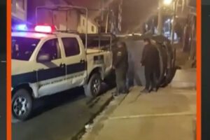 Choque de patrulla en La Paz