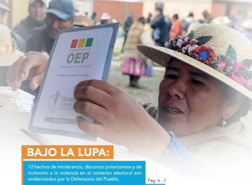 Discriminación en el proceso electoral identificada por la Defensoría del Pueblo