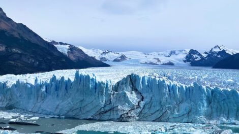 Retroceso glaciar Perito Moreno en la Patagonia