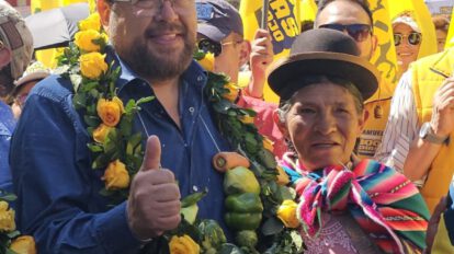 Samuel Doria Medina en el cierre de campaña en Cochabamba