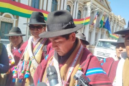 Campesinos Túpac Katari rompen alianza con Andrónico Rodríguez