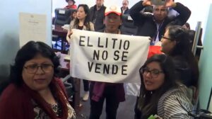 Protesta por el litio en el Legislativo