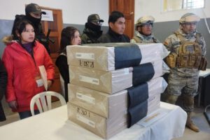 Maletas electorales con resguardo y monitoreo satelital