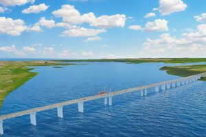 acceso carretero al puente binacional entre Bolivia y Brasil