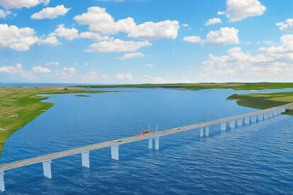 acceso carretero al puente binacional entre Bolivia y Brasil