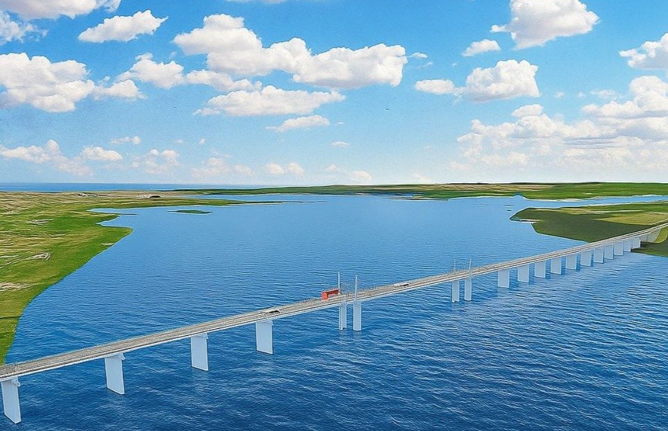 acceso carretero al puente binacional entre Bolivia y Brasil