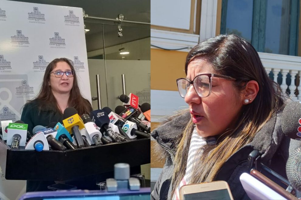 Las diputadas Mónica Torrez y Lissa Claros piden declarar personas no gratas a parlamentarios