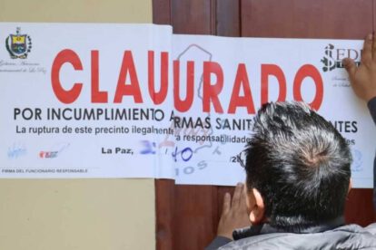 Clausura de ópticas y centros médicos en La Paz
