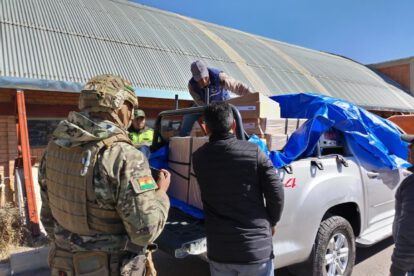 Distribución de maletas electorales por el Tribunal Electoral de Oruro